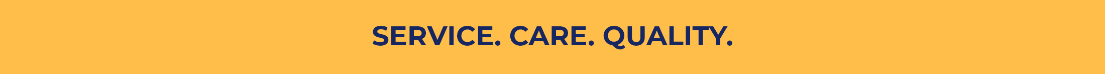 SERVICE. CARE. QUALITY. Title Block